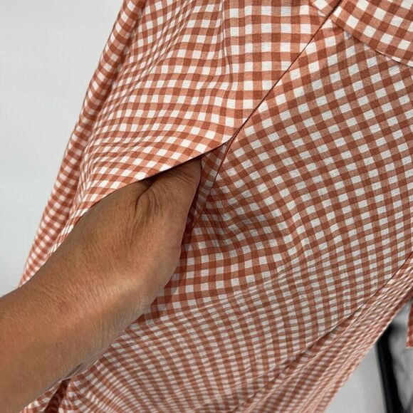 Hunter Bell Maxwell Midi Dress Terracotta Gingham Size 2‎ NWT $498 - Picture 9 of 14